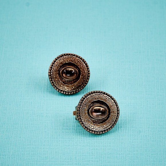 Ralph Lauren Clip On Earrings, Designer Vintage Earrings - Picture 4 of 9